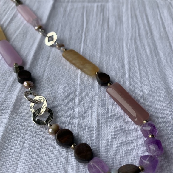 Silpada Field of Lavender Amethyst Sterling 925 Long Necklace - Picture 3 of 8